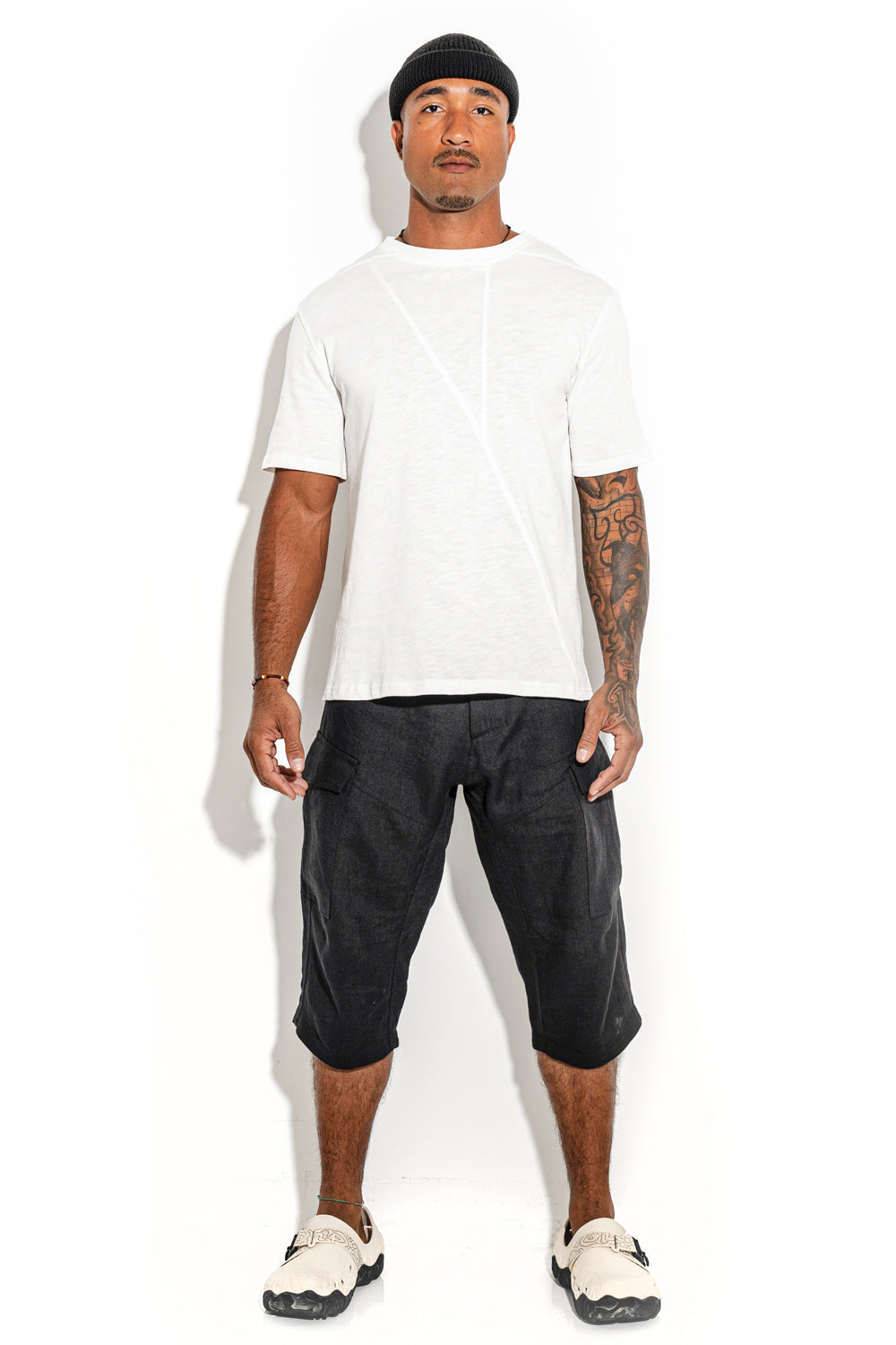 White Front line cotton&nbsp;T-shirt