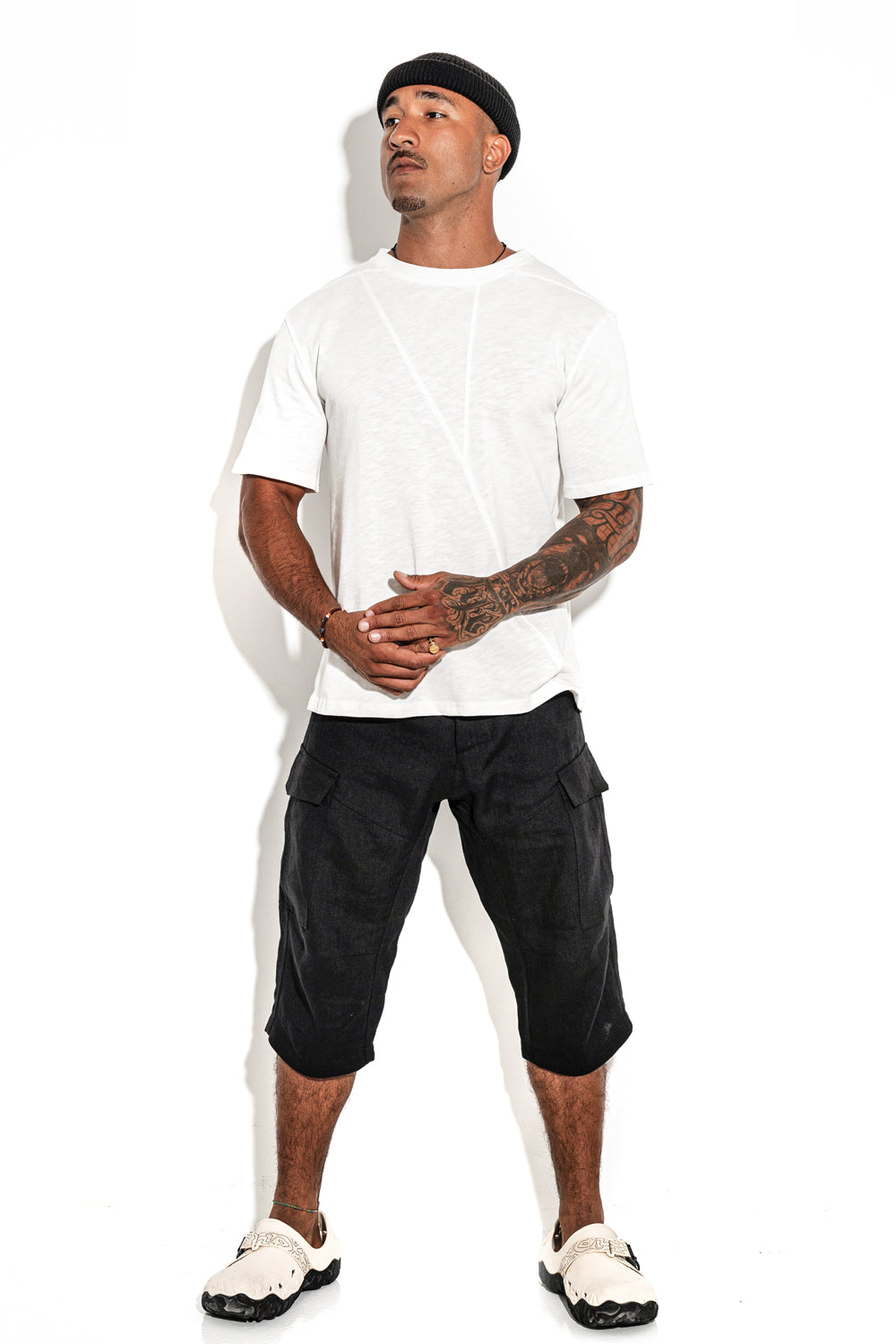 White Front line cotton&nbsp;T-shirt