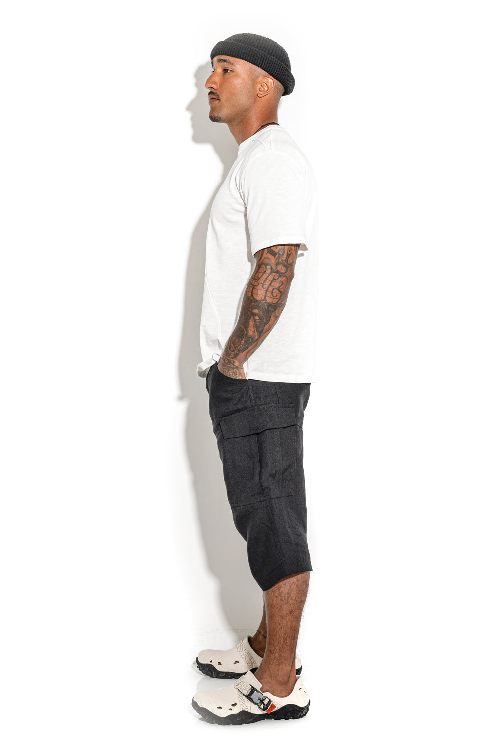 White Front line cotton&nbsp;T-shirt