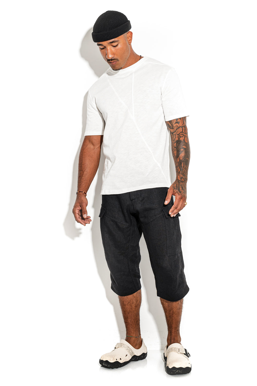 White Front line cotton&nbsp;T-shirt