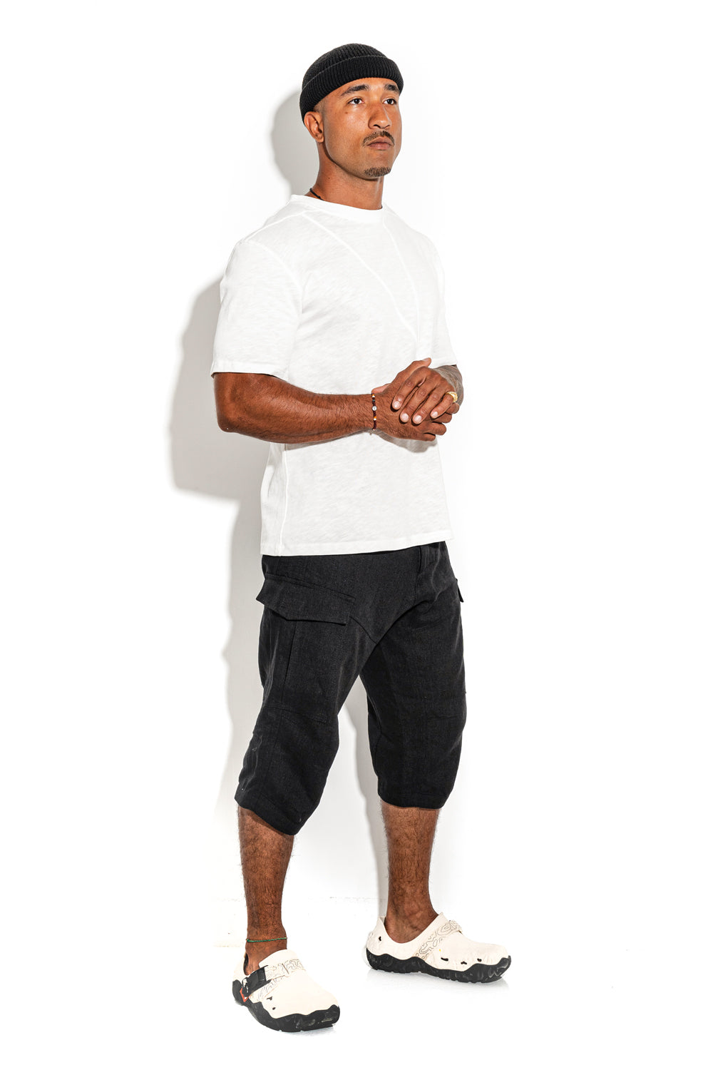White Front line cotton&nbsp;T-shirt