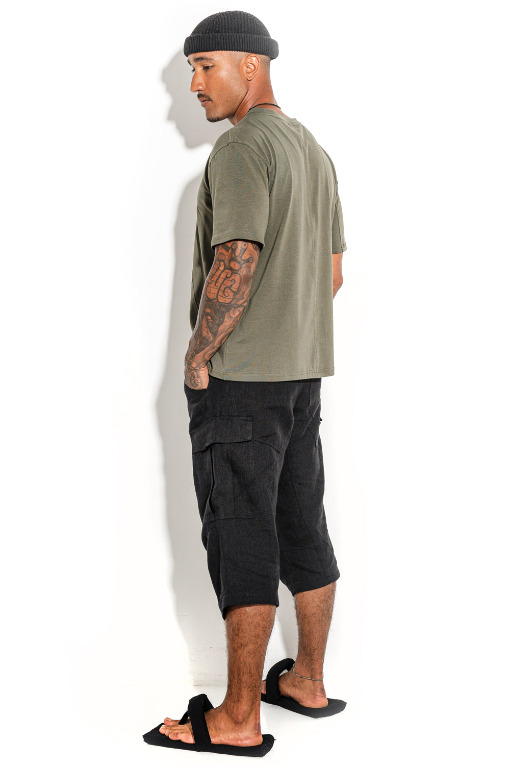 Khaki Front line cotton&nbsp;T-shirt